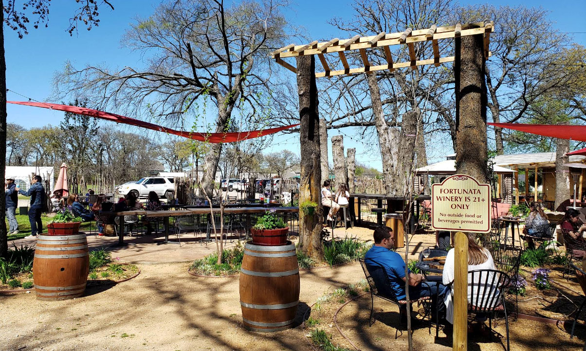 Patio at Fortunata Winery