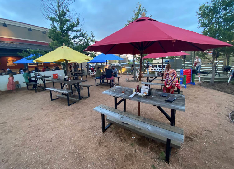 Patio at Bottlecap Alley Icehouse